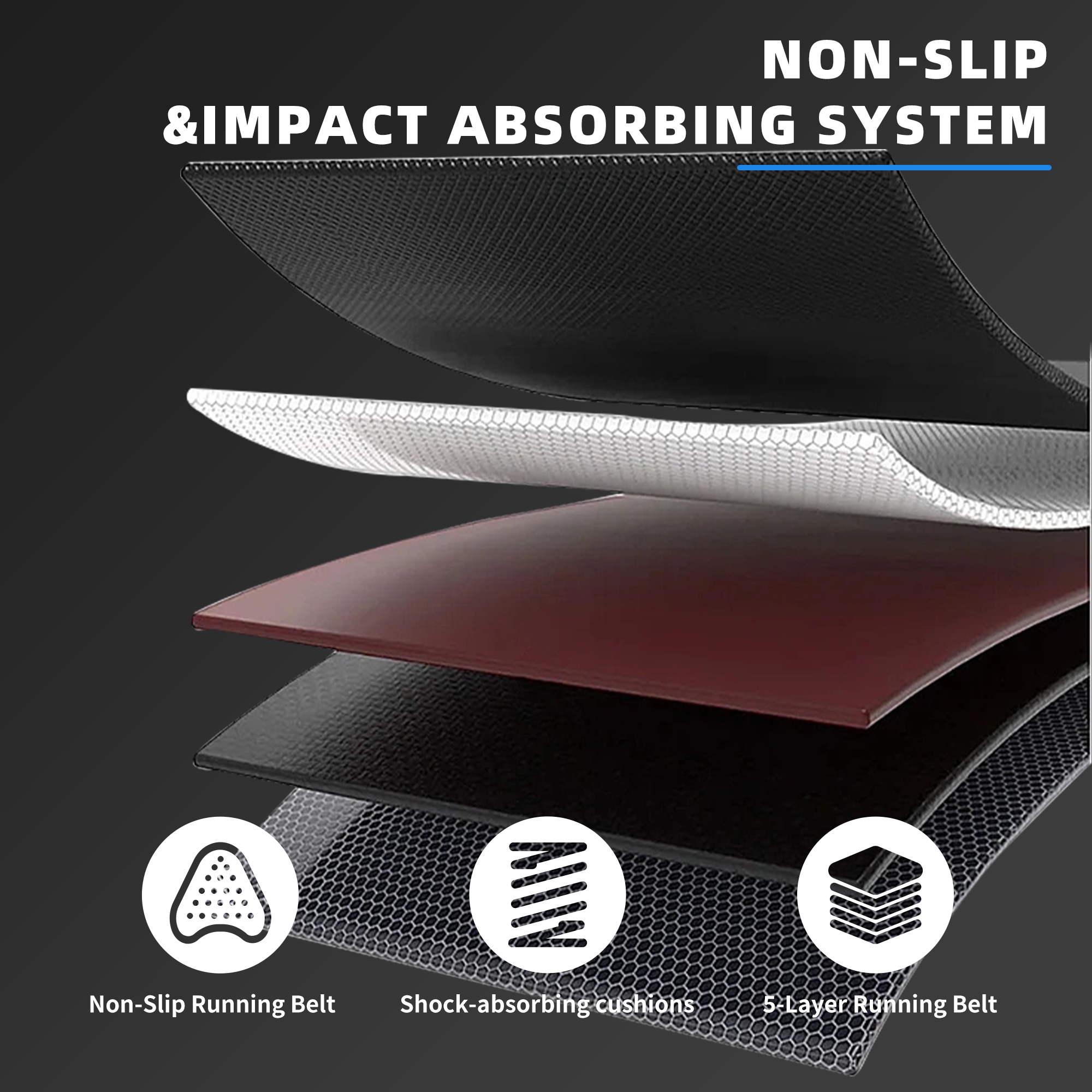 Compact Treadmill With Brushless Motor And Led Display For Home_voghion.com